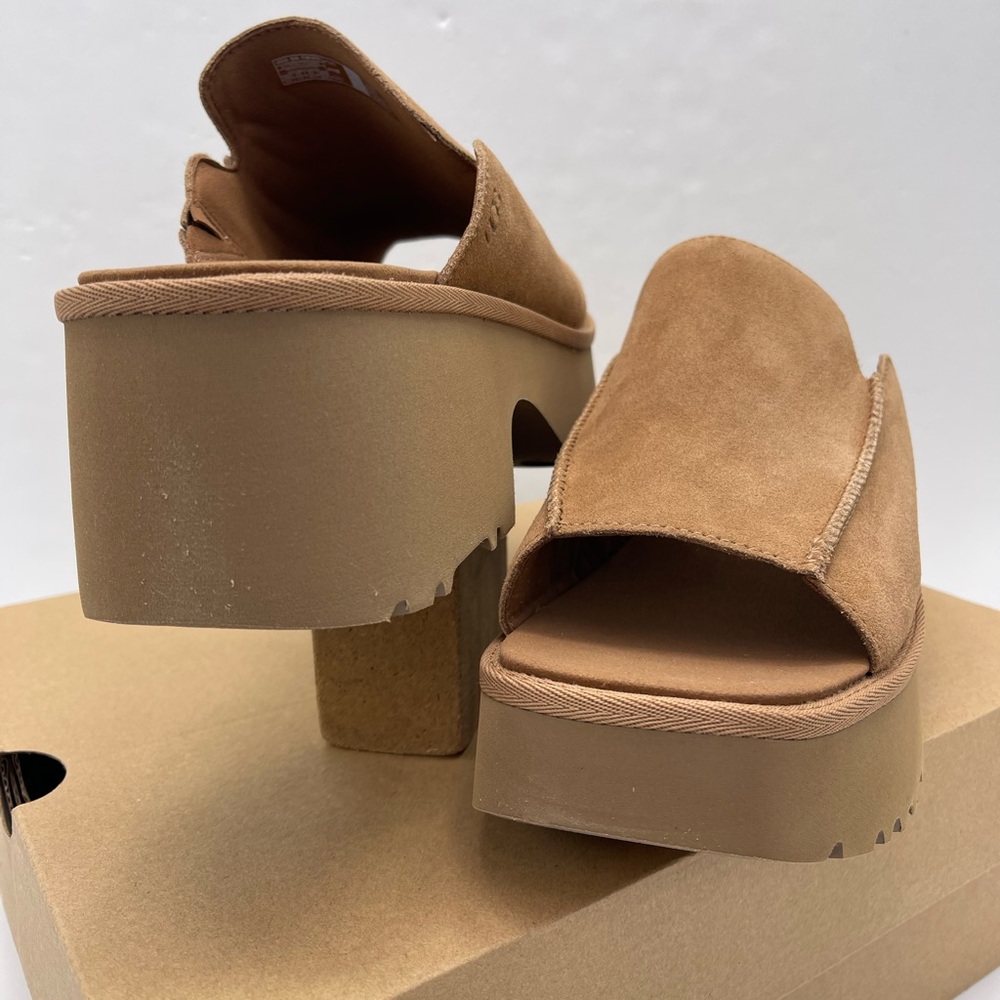 UGG Platform Slide Mules Sandals 
W / 1167476
W NEW HEIGHTS SLIDE Chestnut - Picture 9 of 16